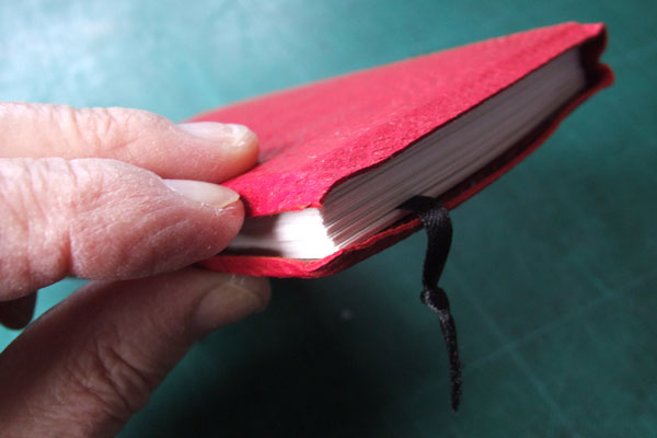 Yapp binding in red leather