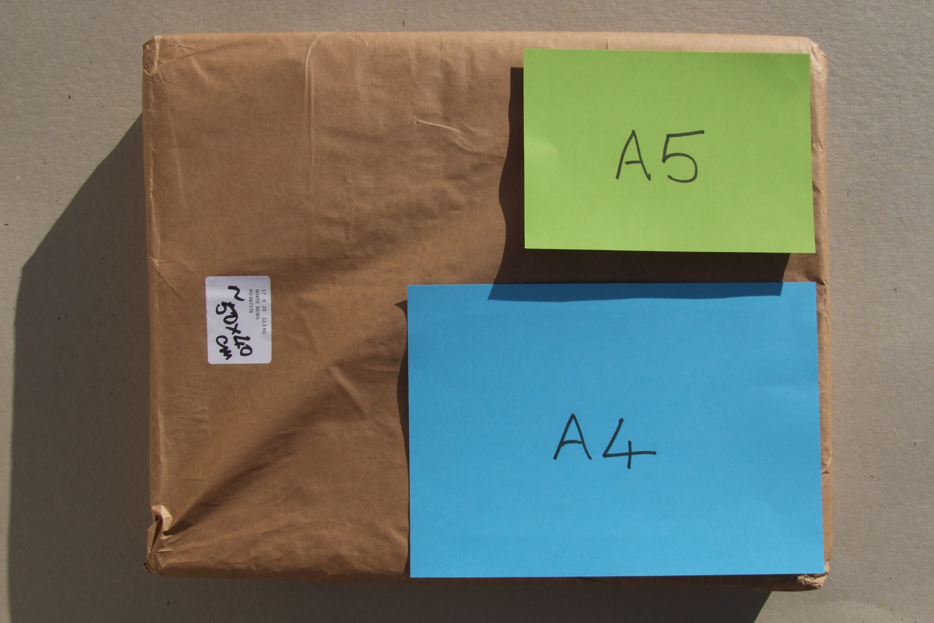 A bulk package of newsprint