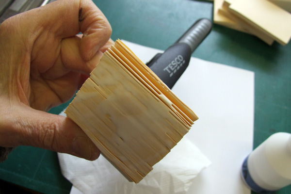 Single fan binding - prepare to apply pressure