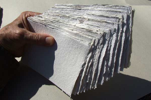 Deckle edges left showing