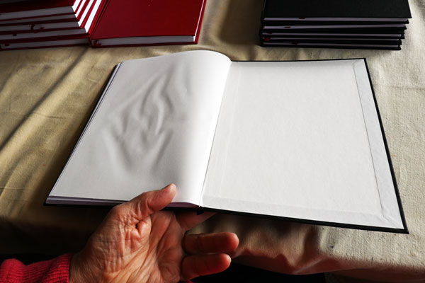 Wrinkled pages of a damp book