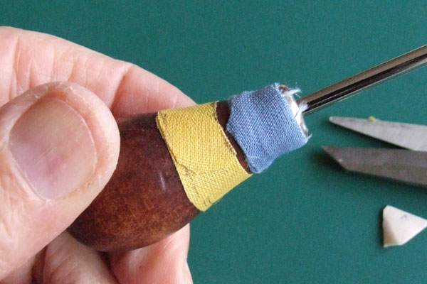 Markings on a blunt awl