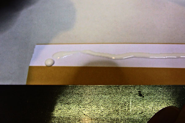 Detail of glue strip