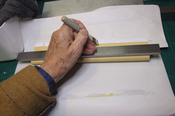 Second glue-brushing