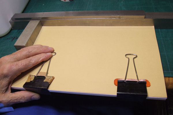 Two foldback clips in use