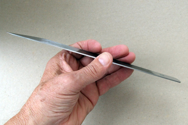 Right handed English paring knife